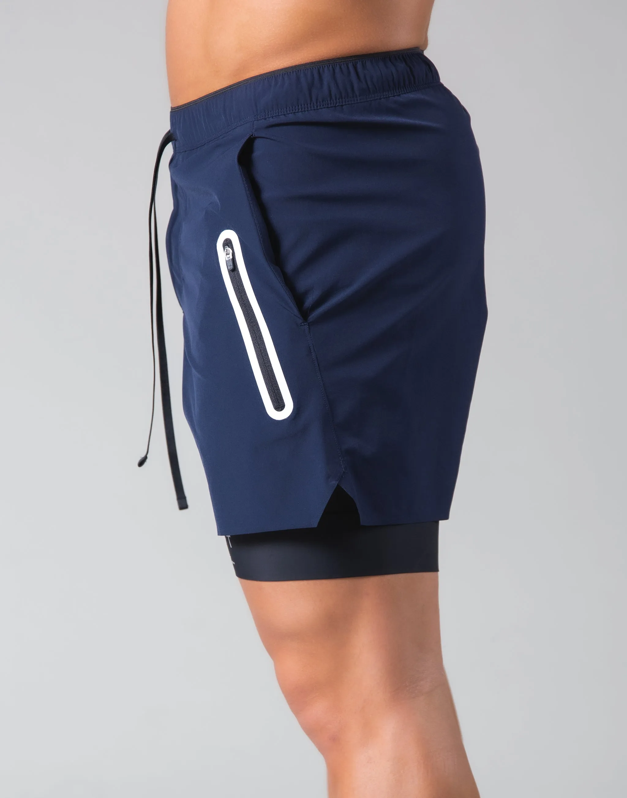 2Way Active Shorts / With Leggings - Navy