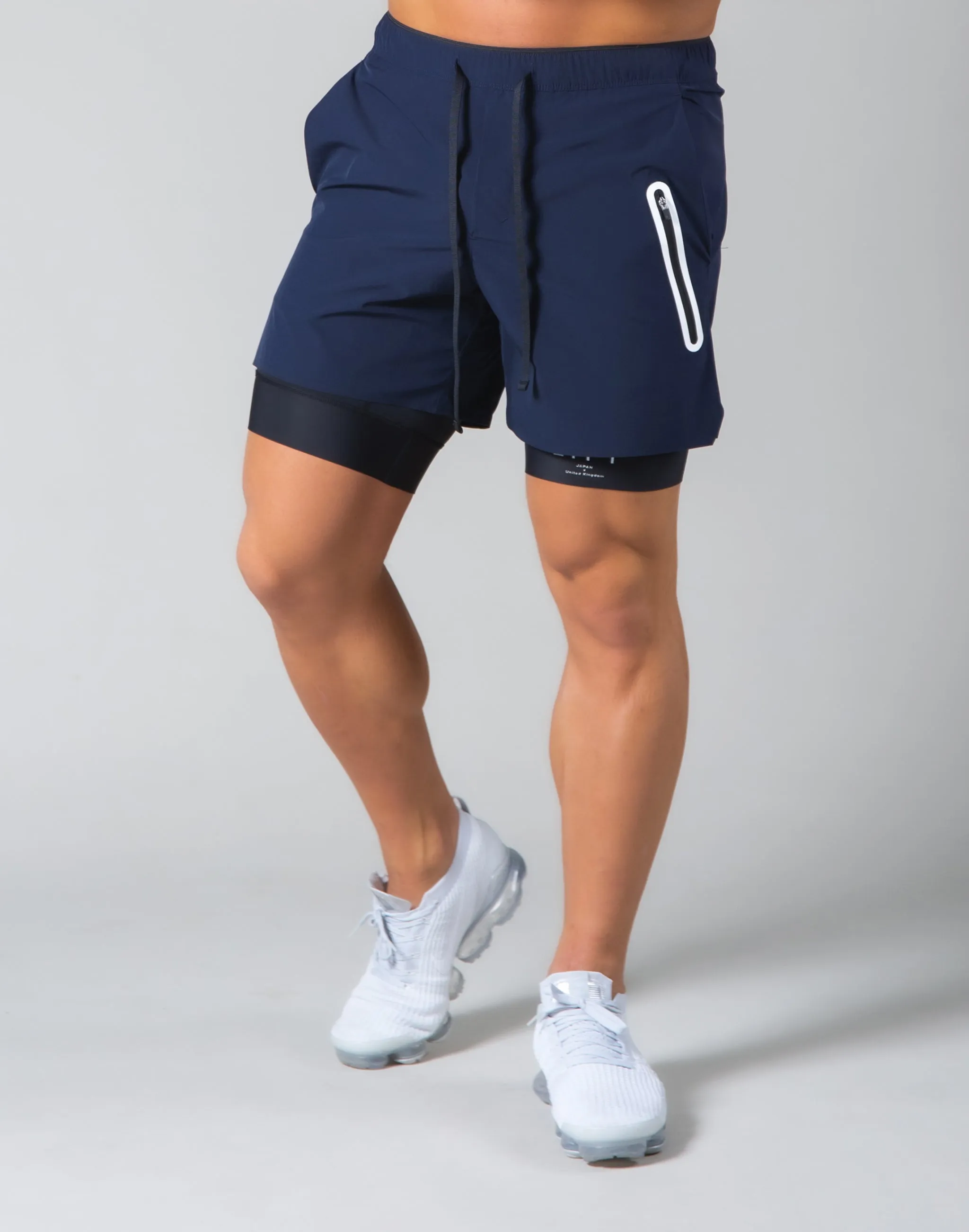 2Way Active Shorts / With Leggings - Navy