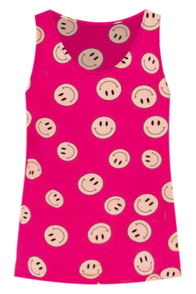 Back With Me Smileys Pajama Tank FINAL SALE