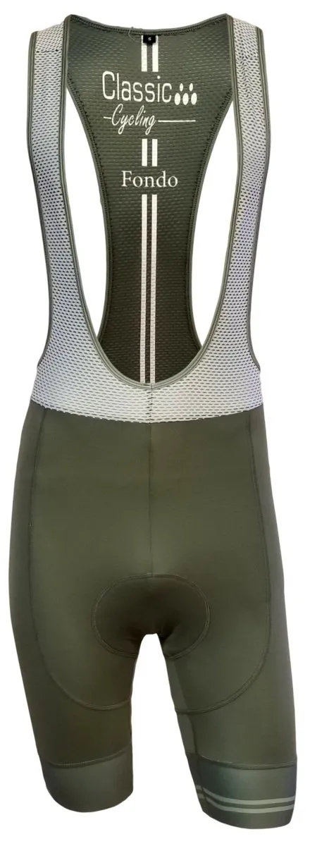 Classic Cycling Fondo Bib Shorts - Olive