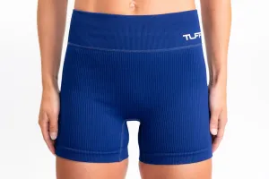 Classic Ribbed Biker Shorts - Blue