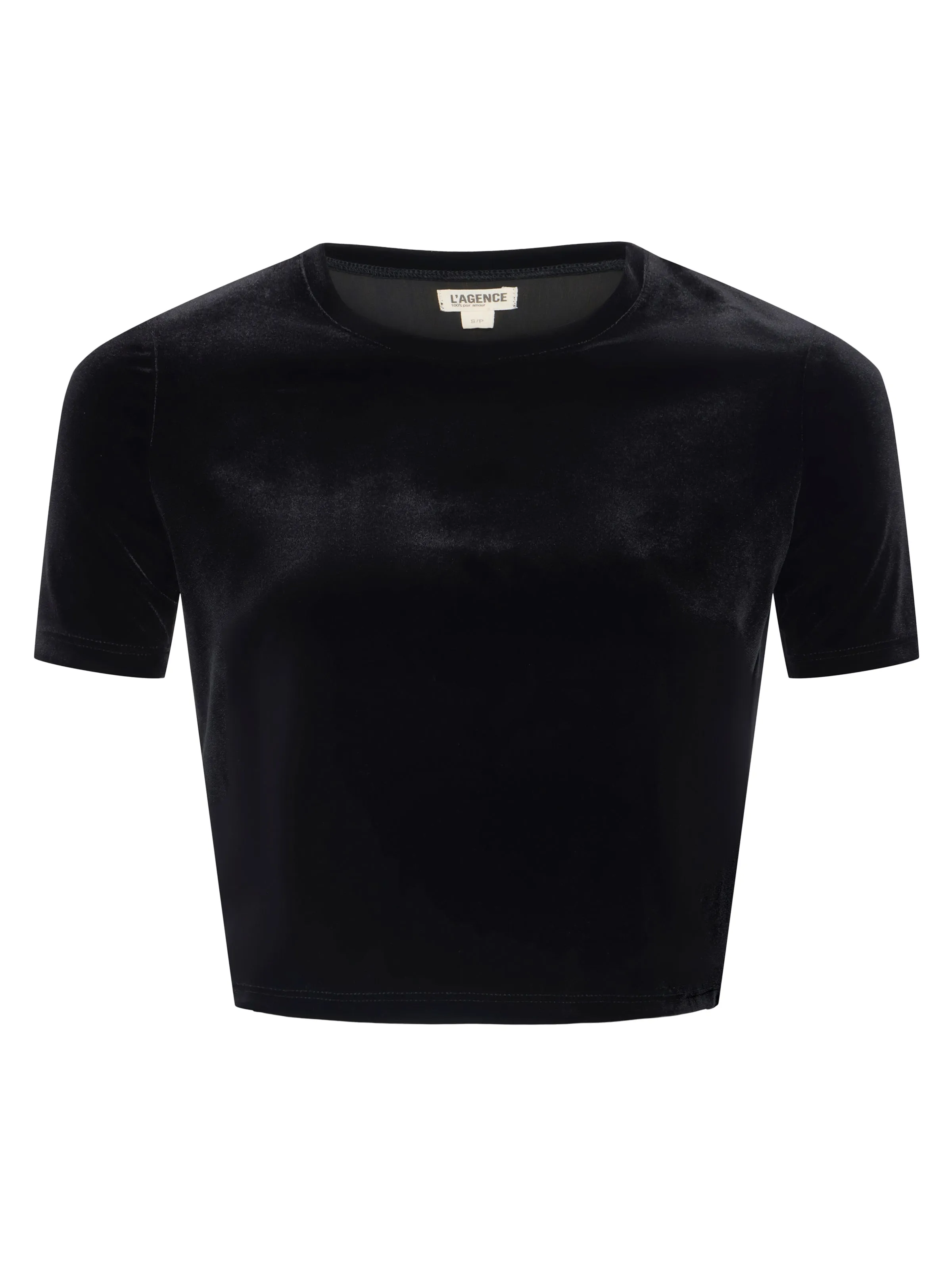 Donna Cropped Velvet Tee