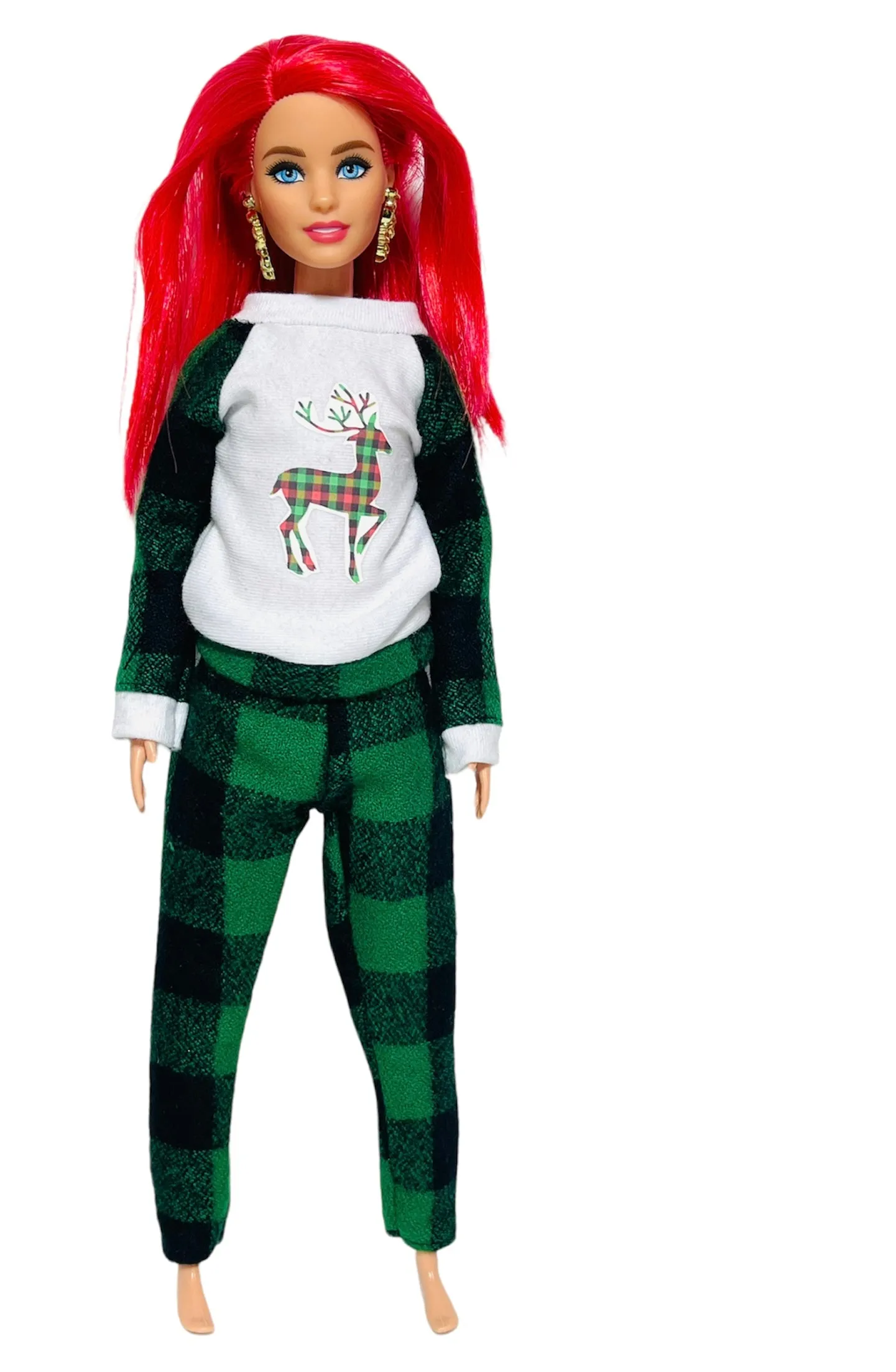 Flannel pajamas for Barbie dolls Christmas pajamas