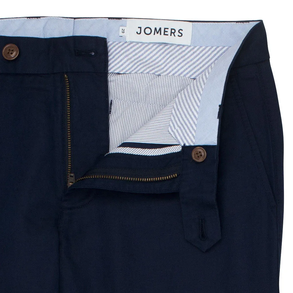 Johnston (Slim) - Navy Irish Linen Cotton Chinos