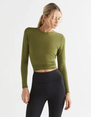 KENDALL Long Sleeve Top - Army Green