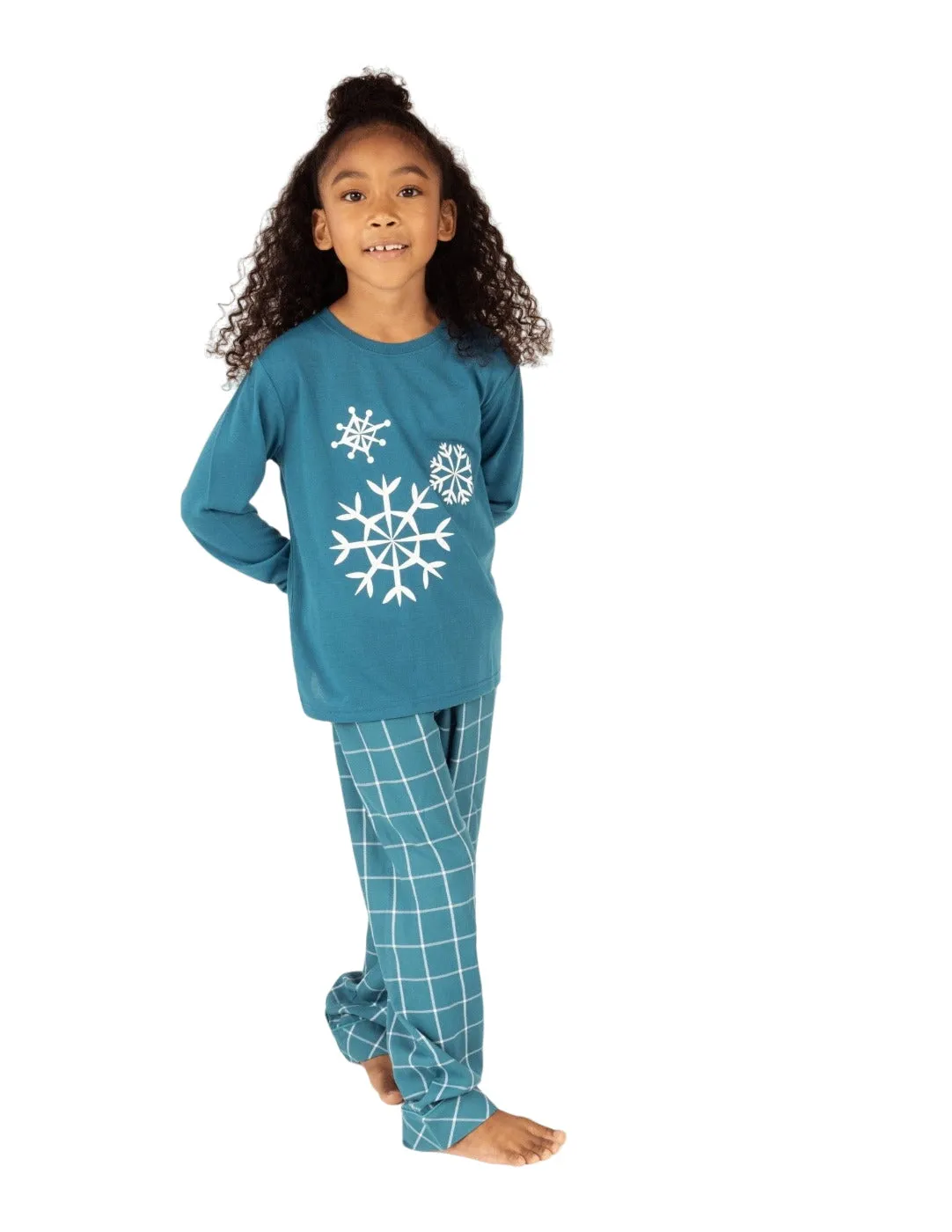 Kids Flannel Print Pajama Sets