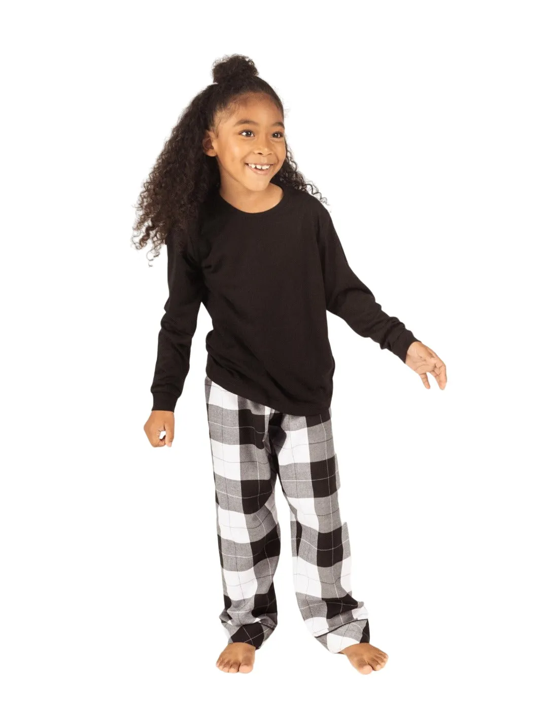 Kids Flannel Print Pajama Sets