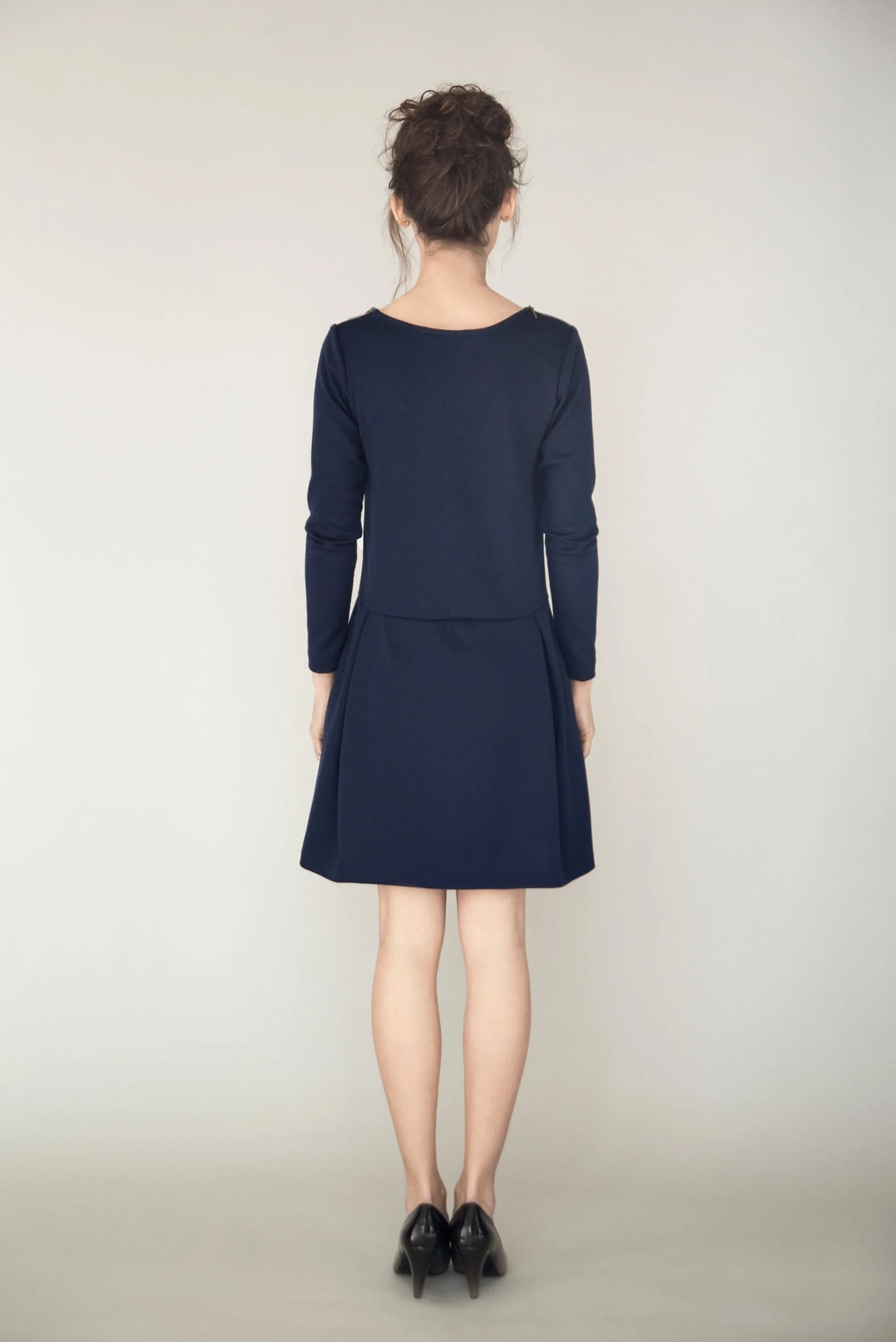 LeMuse SOFIA dress with a pockets, Deep blue, XS