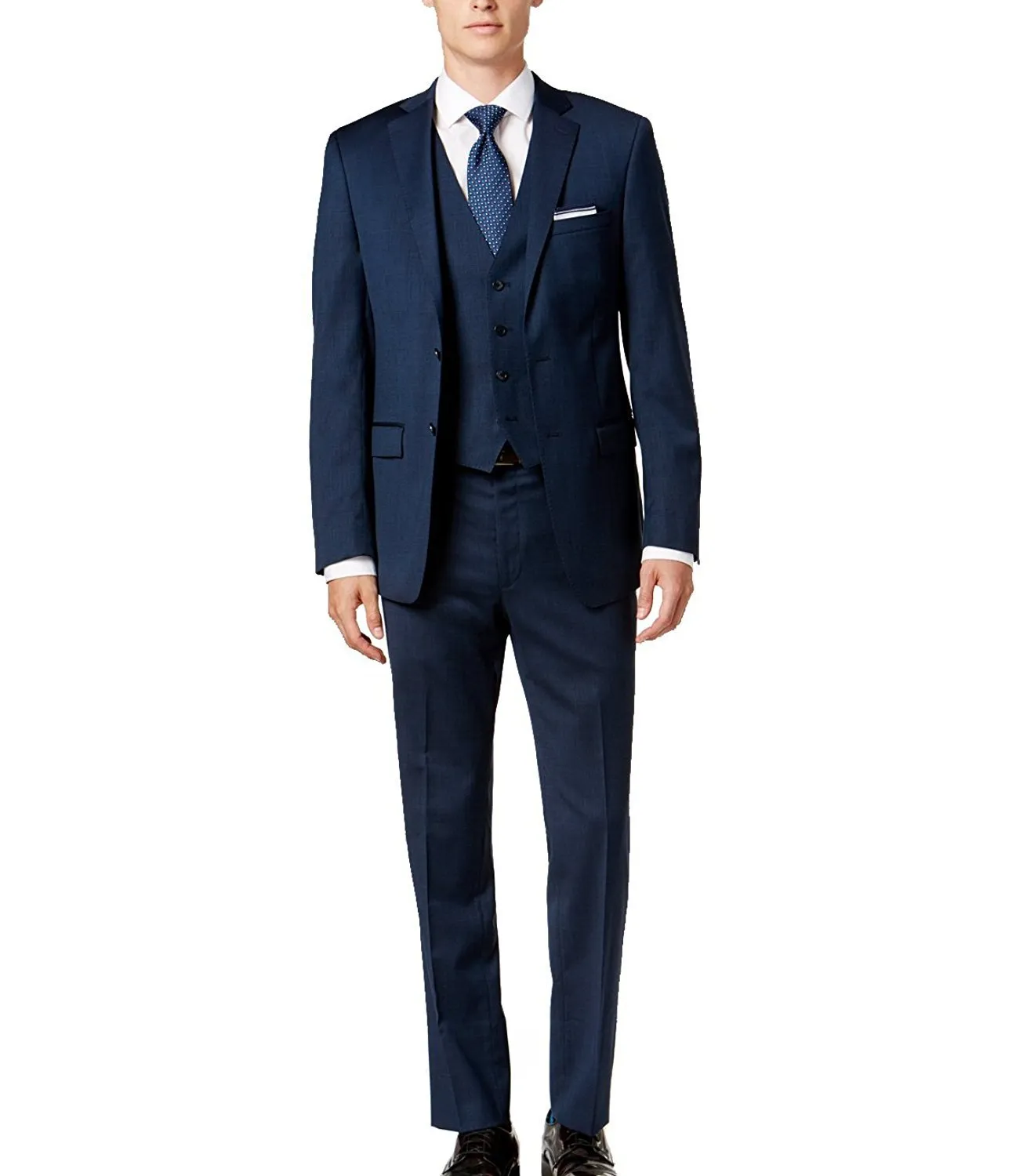 New Caravelli Midnight Blue 3 Piece Regular Fit Suit with Vest