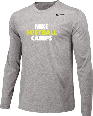 Nike Softball Camps Long Sleeve Dri-Fit Tee - Carbon Heather