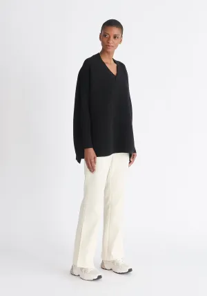 Paisie V-Neck Ribbed Jumper