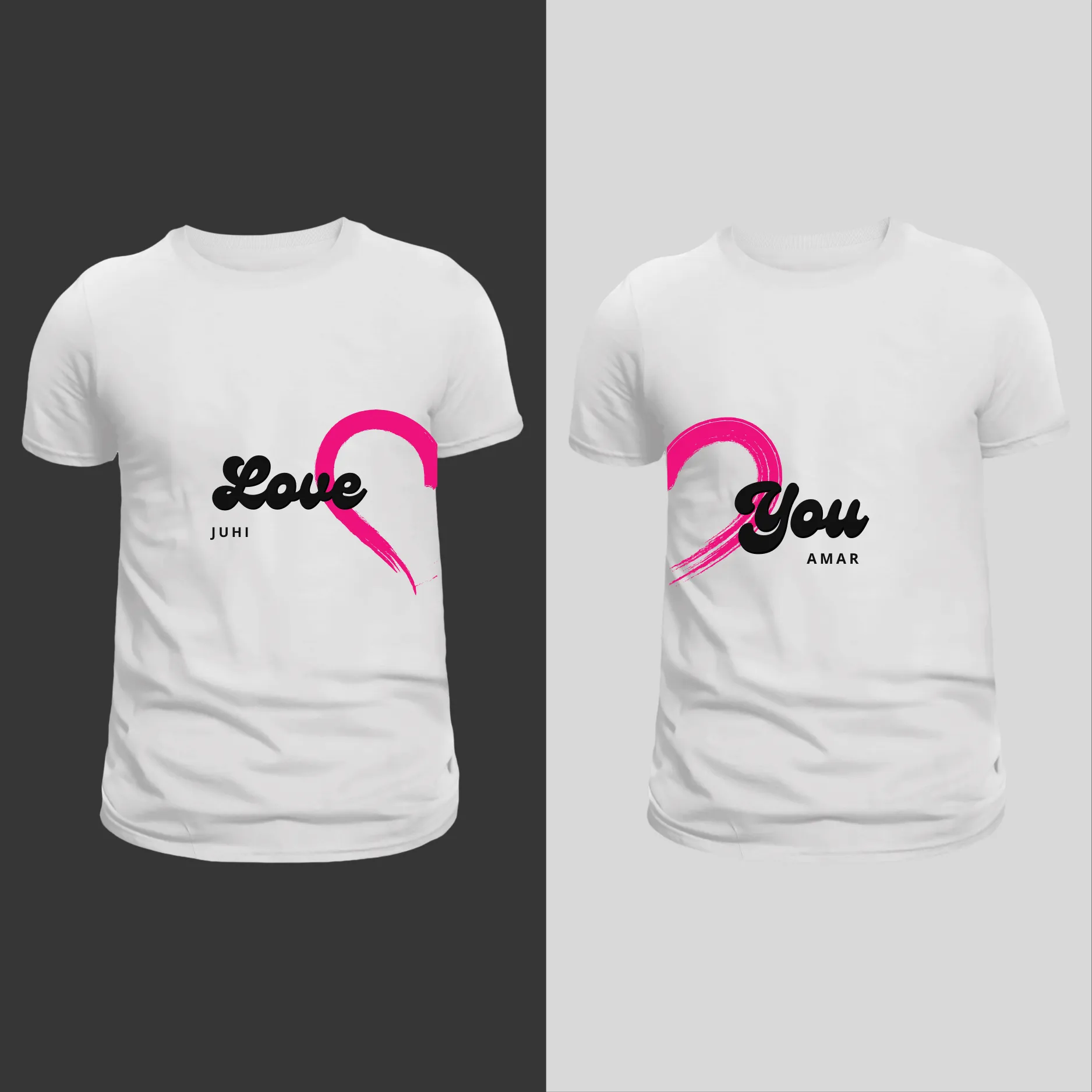 personalised-all-i-need-is-you-couple-t-shirt-express-your-bond-pack-of-2