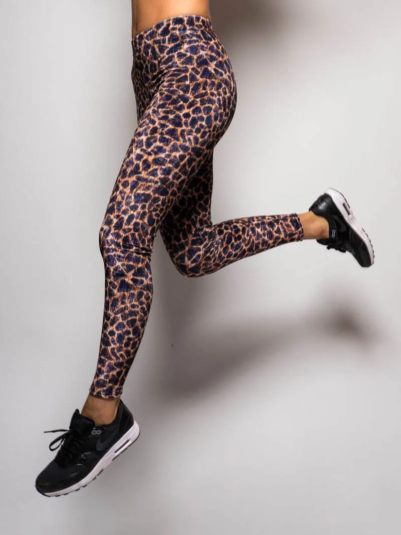 Purple Cheetah Velvet Leggings