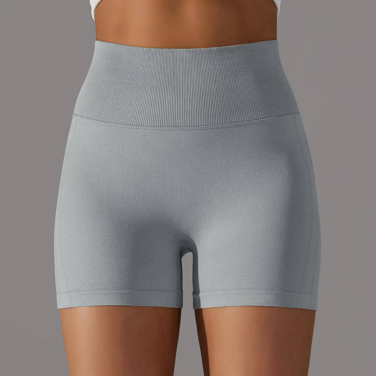 Seamless Peach Hips Smiling Face Shorts