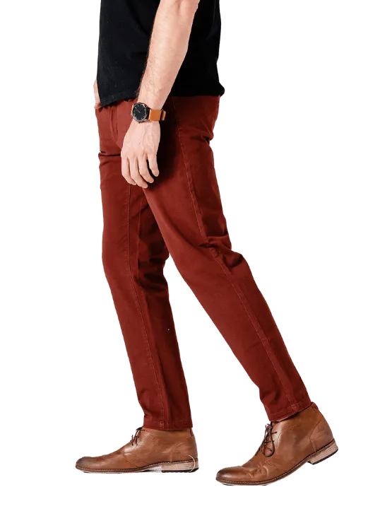 Slim Burgundy Chino Pants