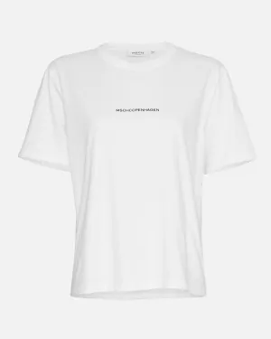 Terina Organic Small Logo Tee - White/Black