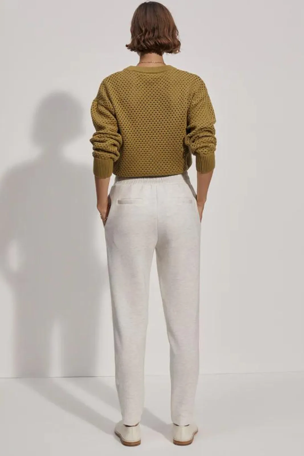 The Slim Zip Hem Pant 29.5", Ivory Marl