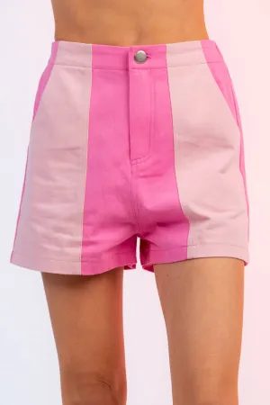 Two Tone Barbie Pink Shorts