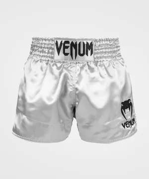 Venum Classic Muay Thai Shorts - Silver/Black