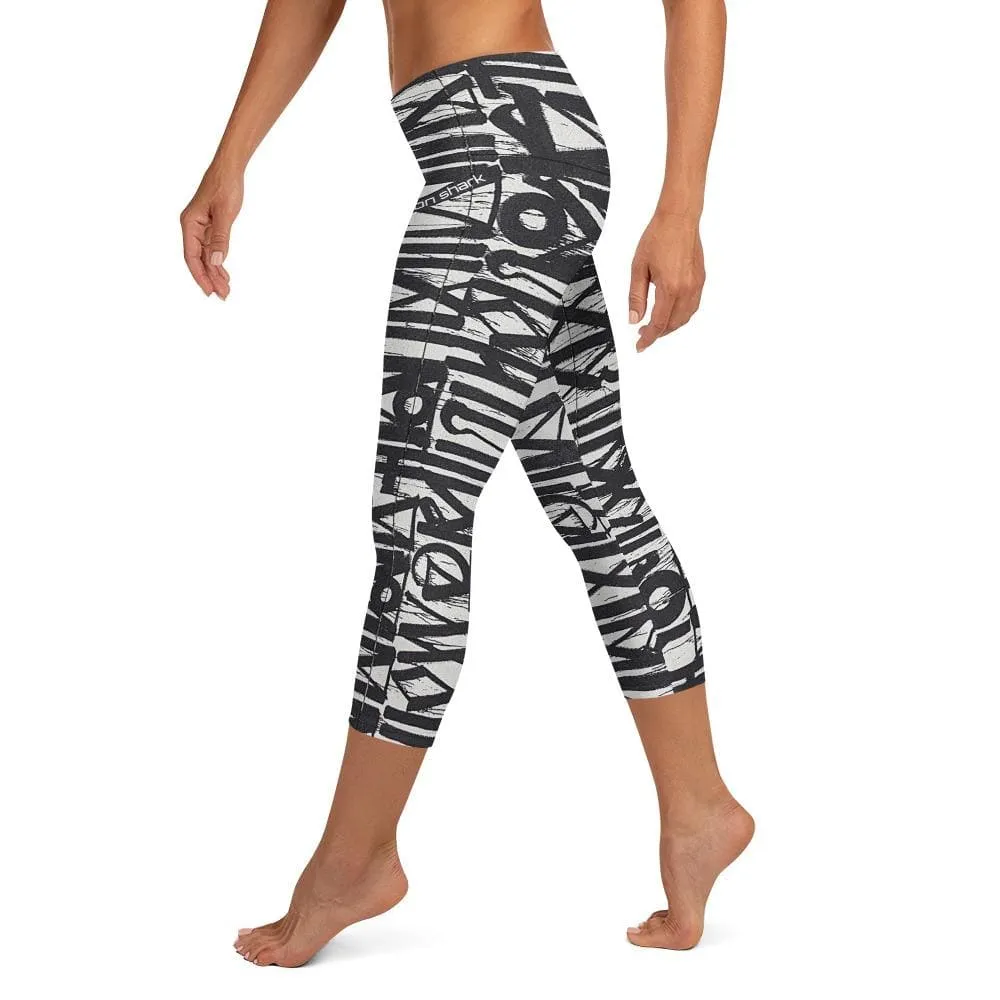 White Noise ~ Capri Leggings